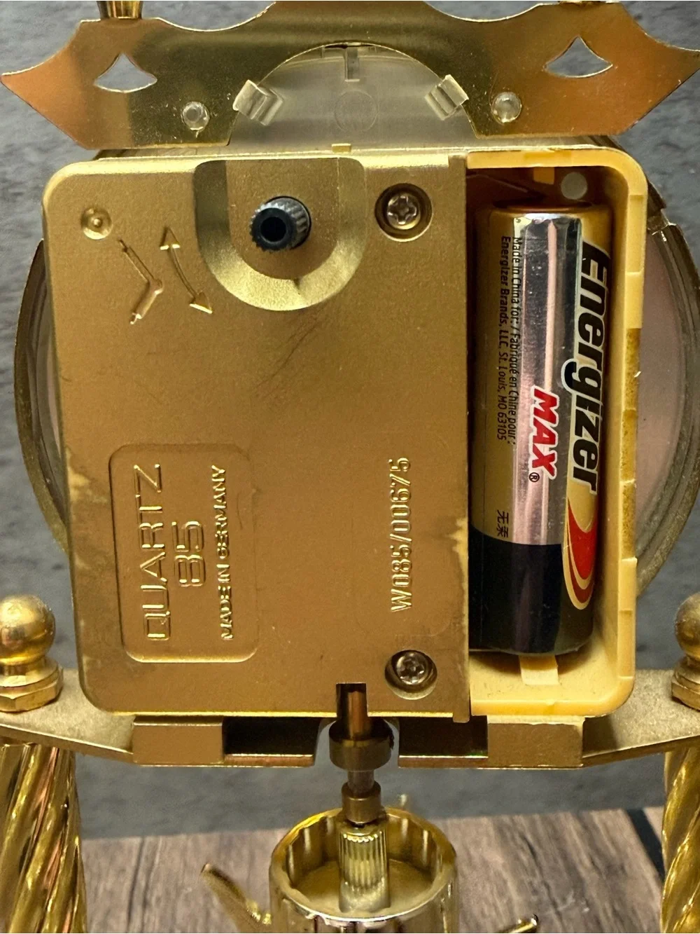 Vintage Concordia Brass Anniversary Clock – Westminster – Glass Dome works
